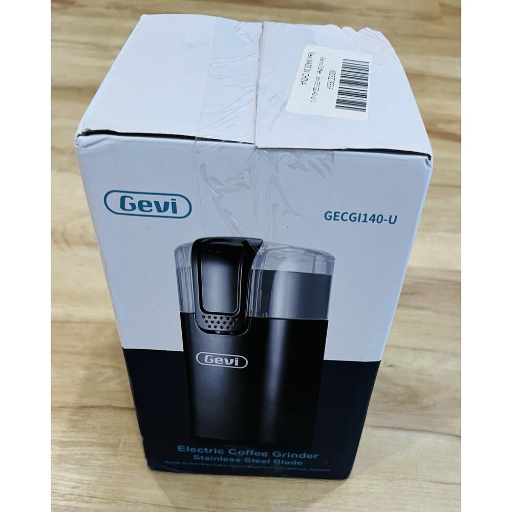 New Open Box Gevi Electric Coffee Grinder, Stainless Steel Blade w/ Packaging
